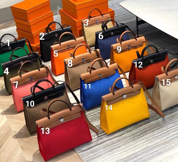 ⁦HERMES 𝗛𝗲𝗿𝗯𝗮𝗴 15 colors⁩ - الصورة ⁦2⁩