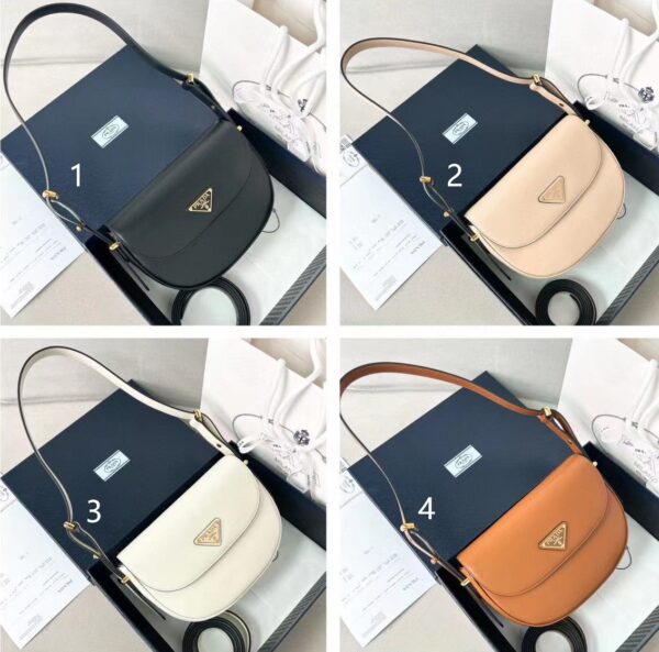 Calf leather shoulder bag 4 colors