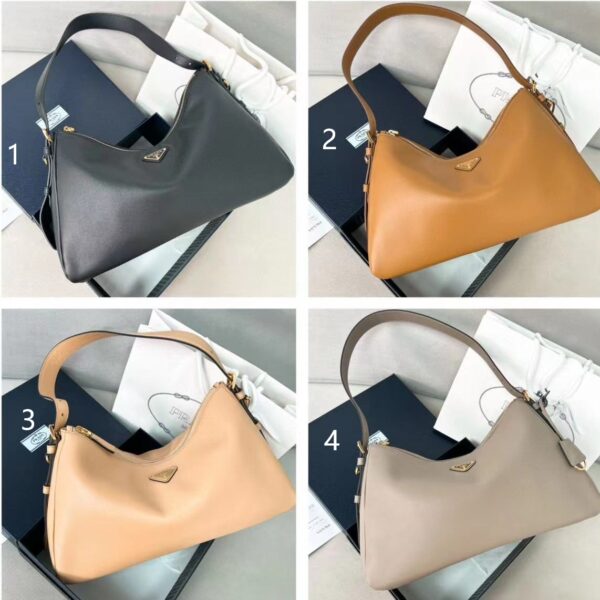 large Hobo leather underarm bag 4 colors